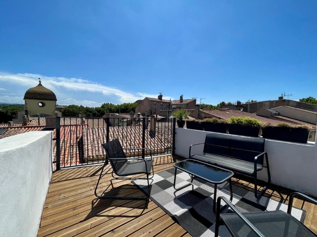 Rooftop N°38 - Rooms Et Studios - Vue Cite Medievale การ์กาซอน ภายนอก รูปภาพ
