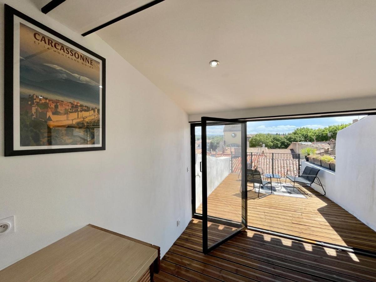 Rooftop N°38 - Rooms Et Studios - Vue Cite Medievale การ์กาซอน ภายนอก รูปภาพ